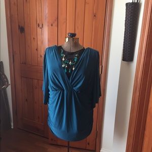 Kiyonna empire waist faux wrap top